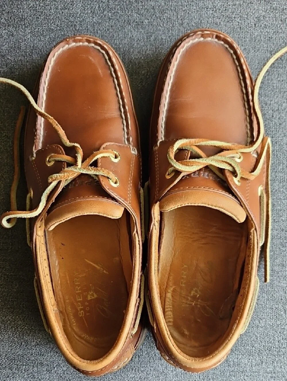 Sperry Gold Cup Vibram Boat Shoes Premium Leather Size 8M